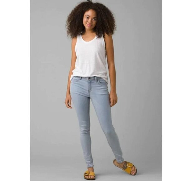 NWT Prana Women's Soma Light Washed Blue Skinny Jeans - Size 6 - Picture 8 of 8